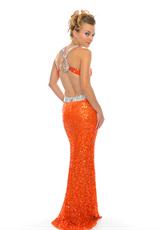 2012 Precious Formals Prom Dresses P8784.  Available in Orange/Silver, Turquoise/Silver